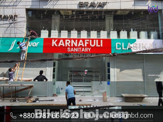 Acrylic SS Shop Sign & ACP Board Branding Sign